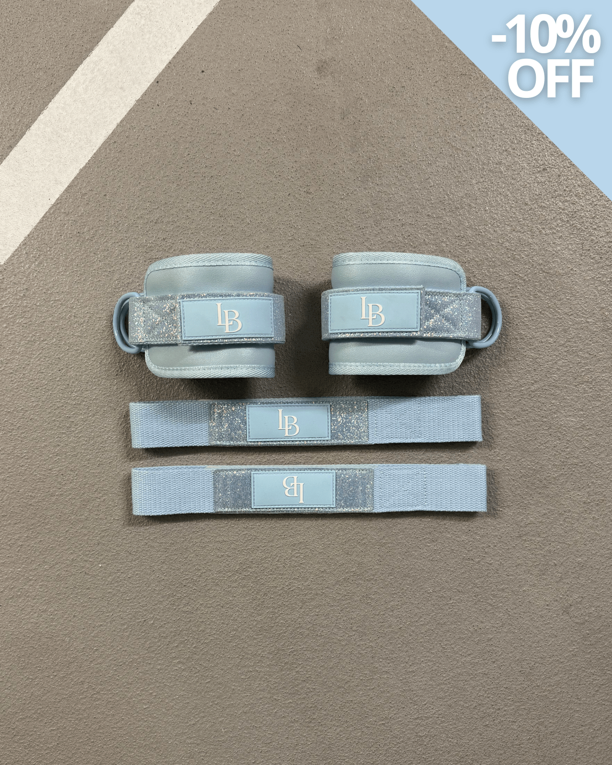 Baby Blue Lifting Bundle - LIFTING STRAPS + ANKLE STRAPS