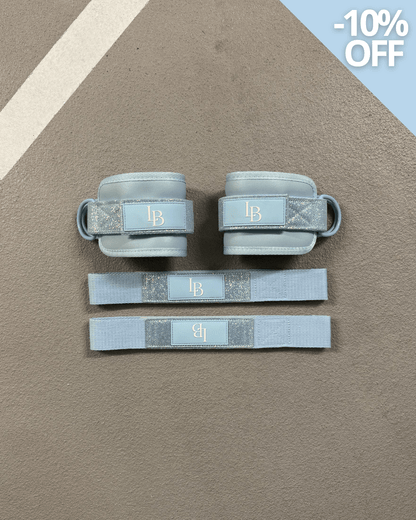 Baby Blue Lifting Bundle - LIFTING STRAPS + ANKLE STRAPS