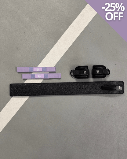 XL Purple Lifting Bundle - LIFTING STRAPS + ANKLE STRAPS + BELT