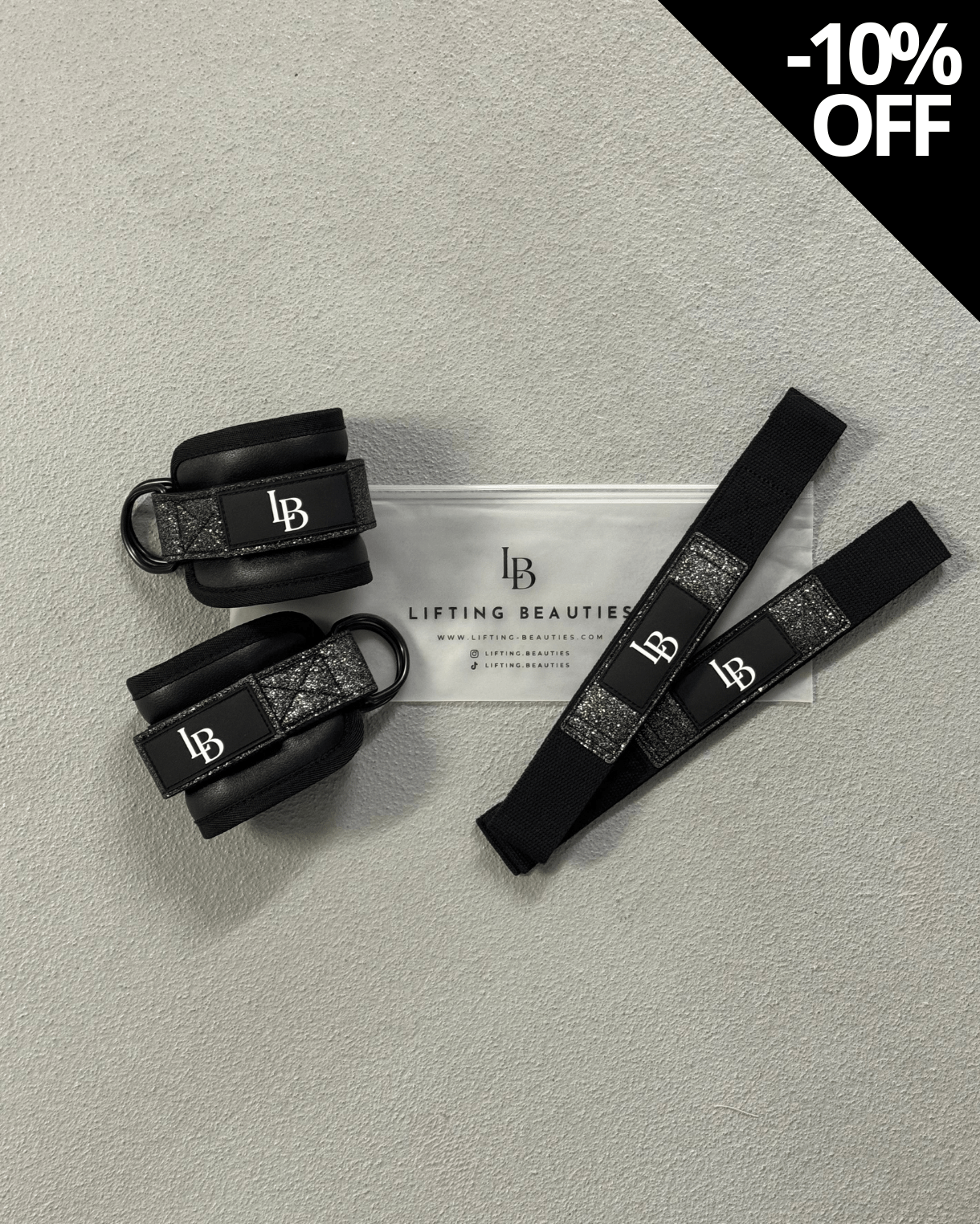 Black Lifting Bundle - LIFTING STRAPS + ANKLE STRAPS