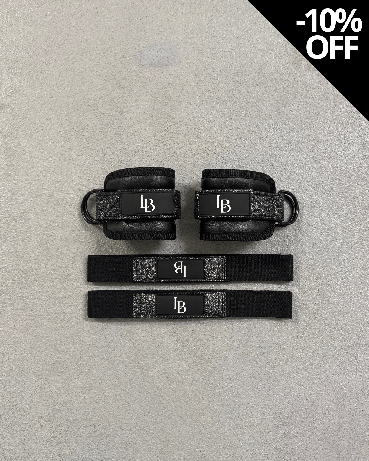 Black Lifting Bundle - LIFTING STRAPS + ANKLE STRAPS