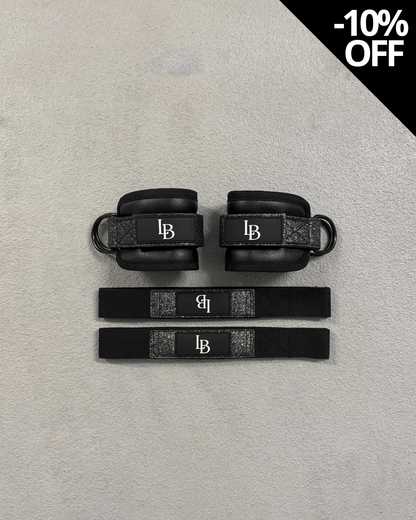 Black Lifting Bundle - LIFTING STRAPS + ANKLE STRAPS