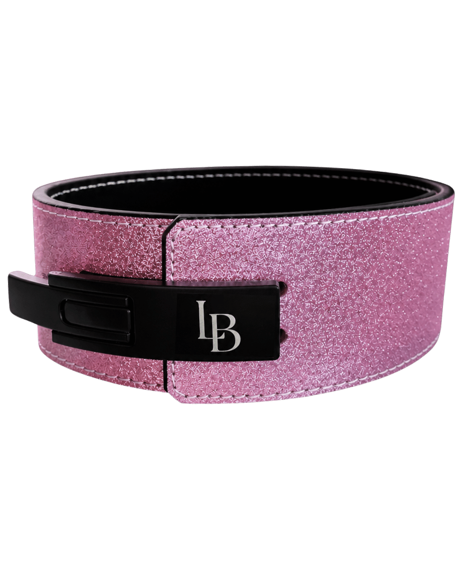 Glitzer Gewichthebergurt - Lifting Belt - pink