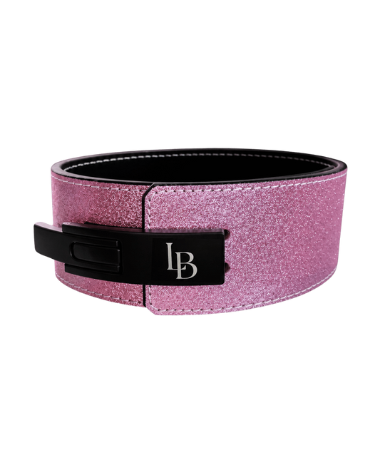 Glitzer Gewichthebergurt - Lifting Belt - pink