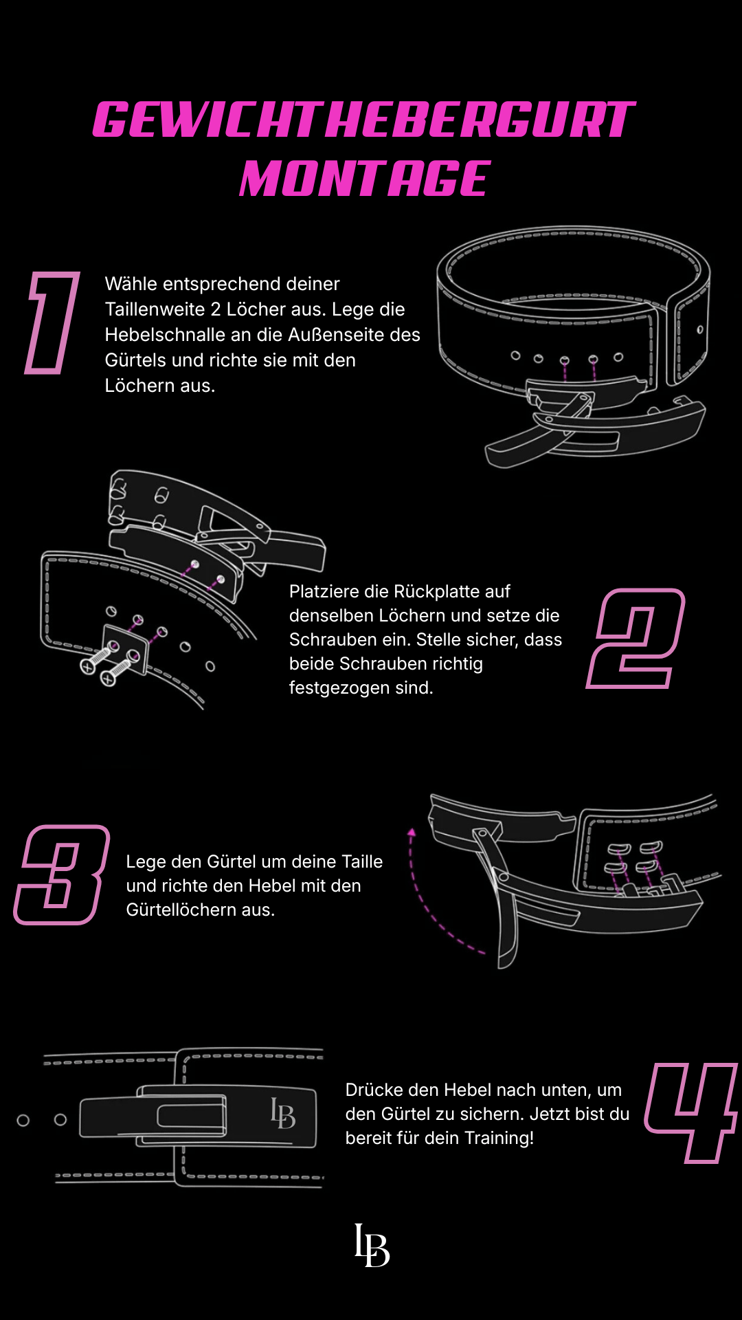 Gewichthebergurt Montage