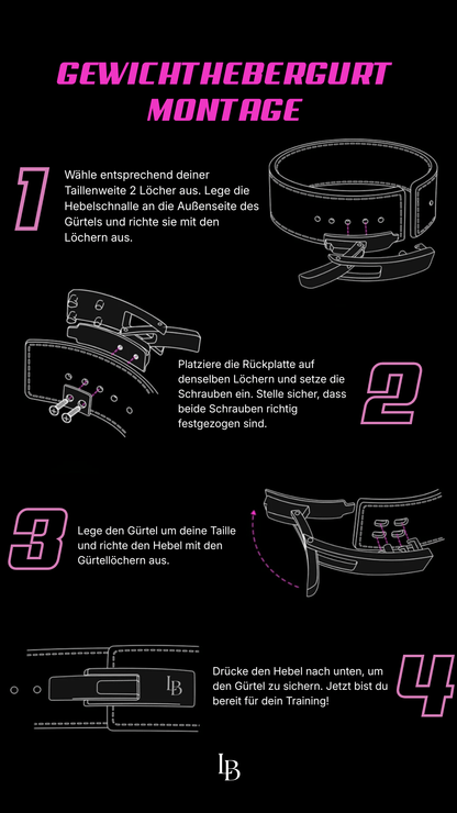 Gewichthebergurt Montage