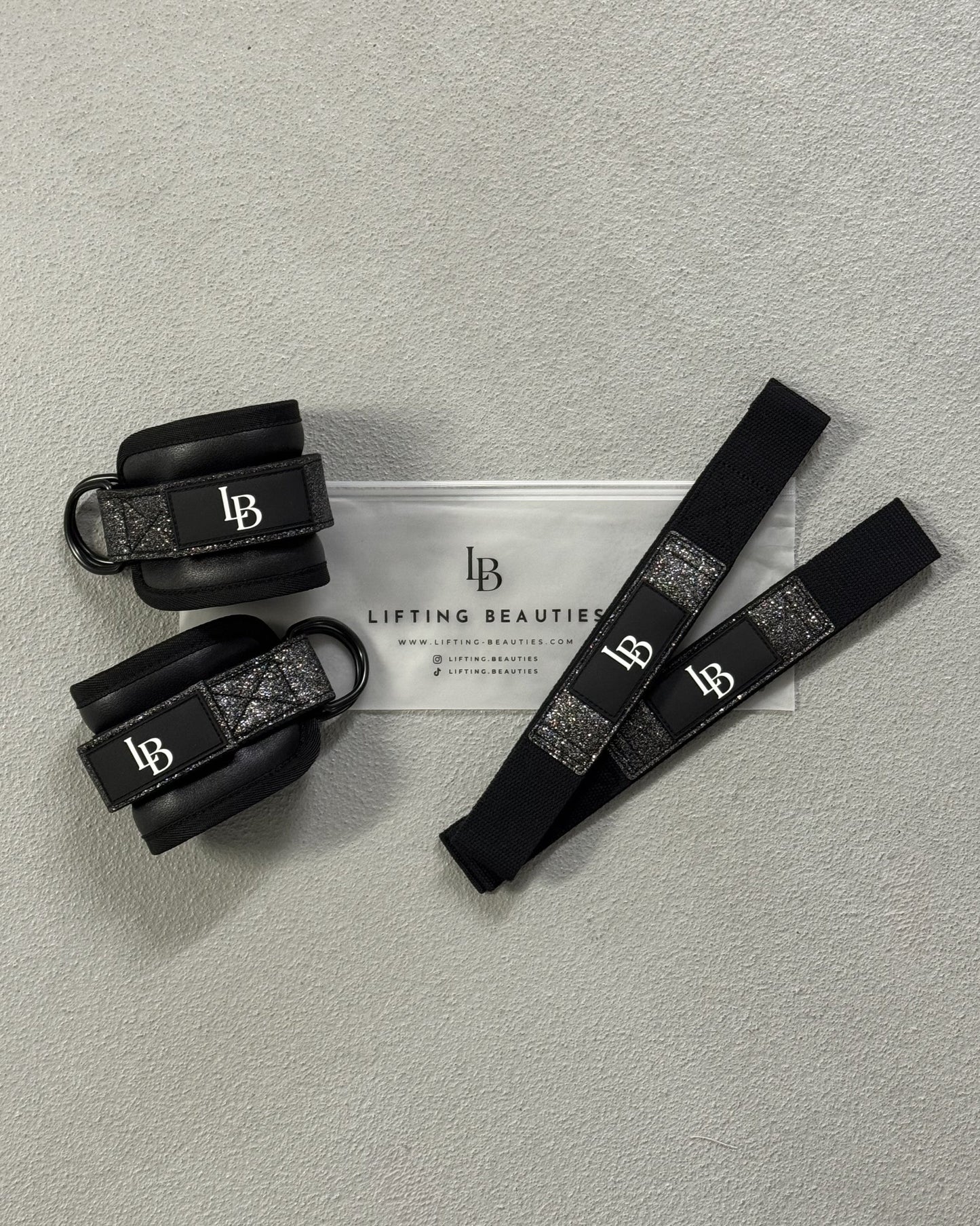 Black Lifting Bundle - LIFTING STRAPS + ANKLE STRAPS