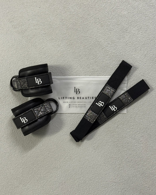 Black Lifting Bundle - LIFTING STRAPS + ANKLE STRAPS