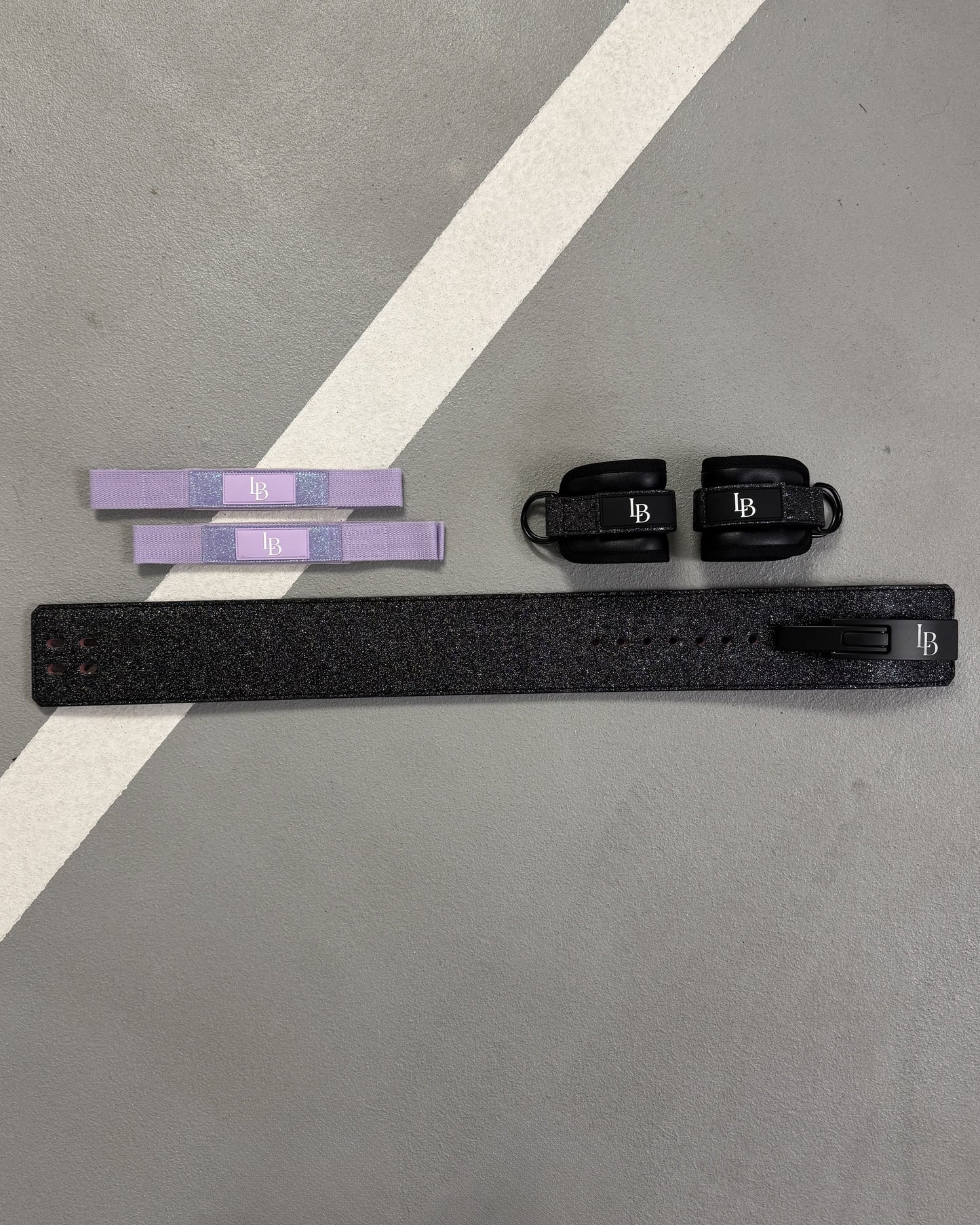 XL Purple Lifting Bundle - LIFTING STRAPS + ANKLE STRAPS + BELT