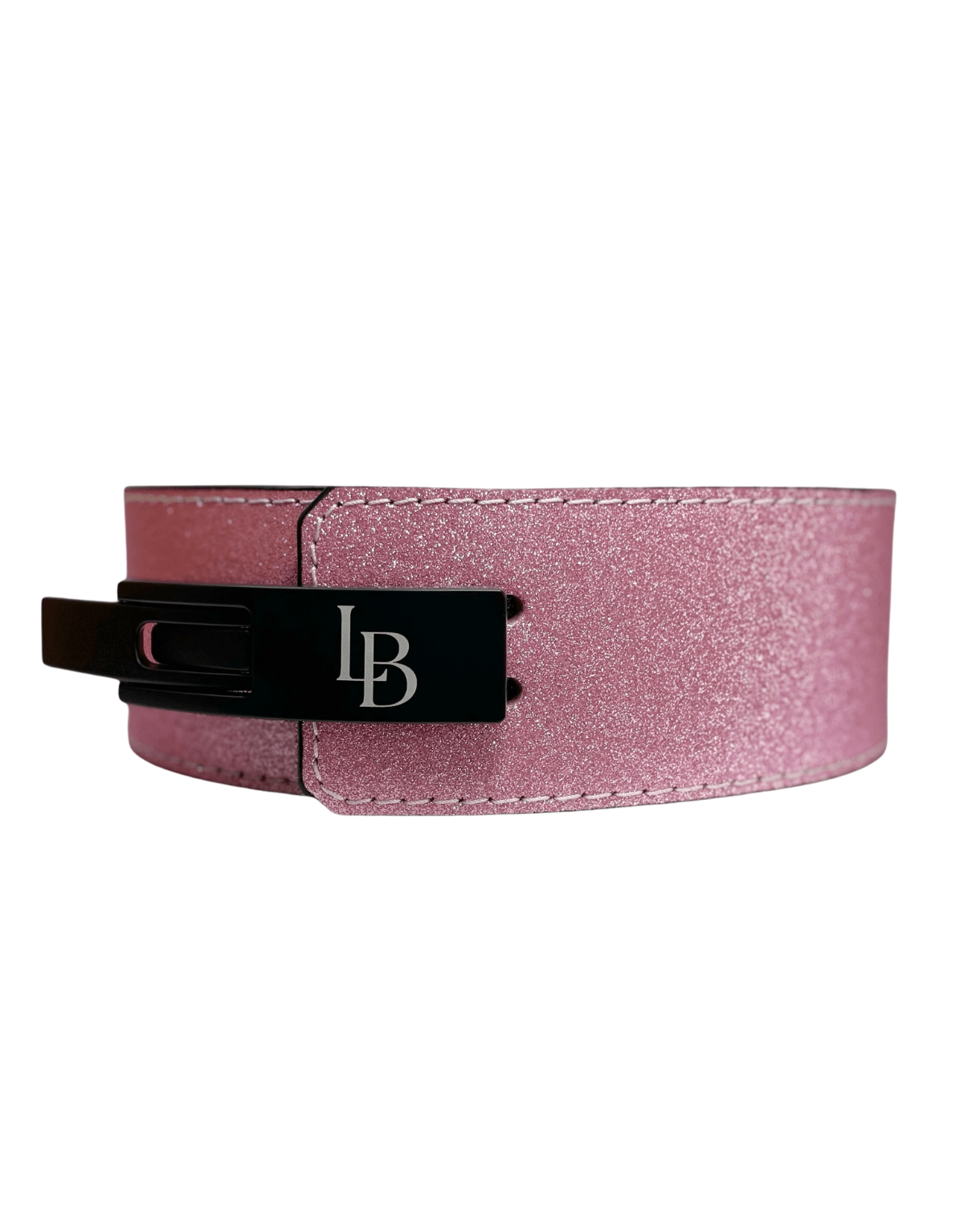 Glitzer Gewichthebergürtel in Rosa für Frauen, Vorderseite