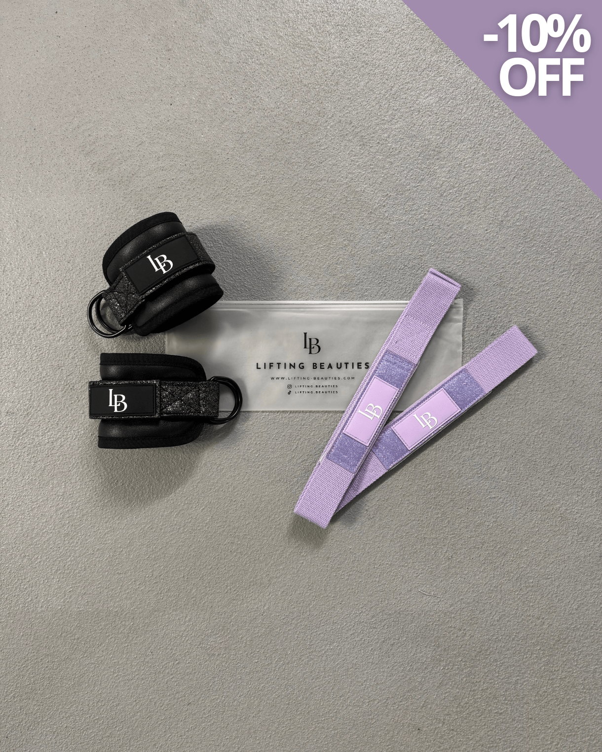 Purple Lifting Bundle - LIFTING STRAPS + ANKLE STRAPS