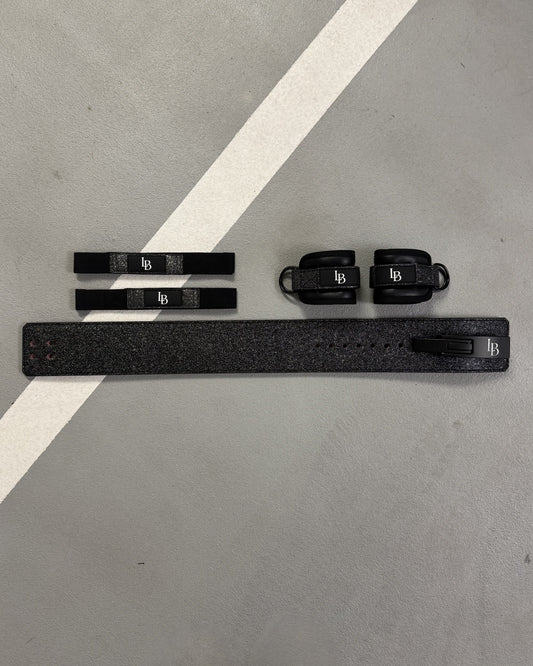 Schwarze Zughilfen und Fußmanschetten für Frauen